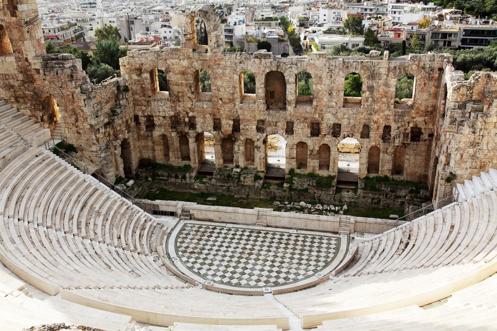 The,Odeon,Of,Herodes,Atticus,Is,A,Stone,Theatre,Structure